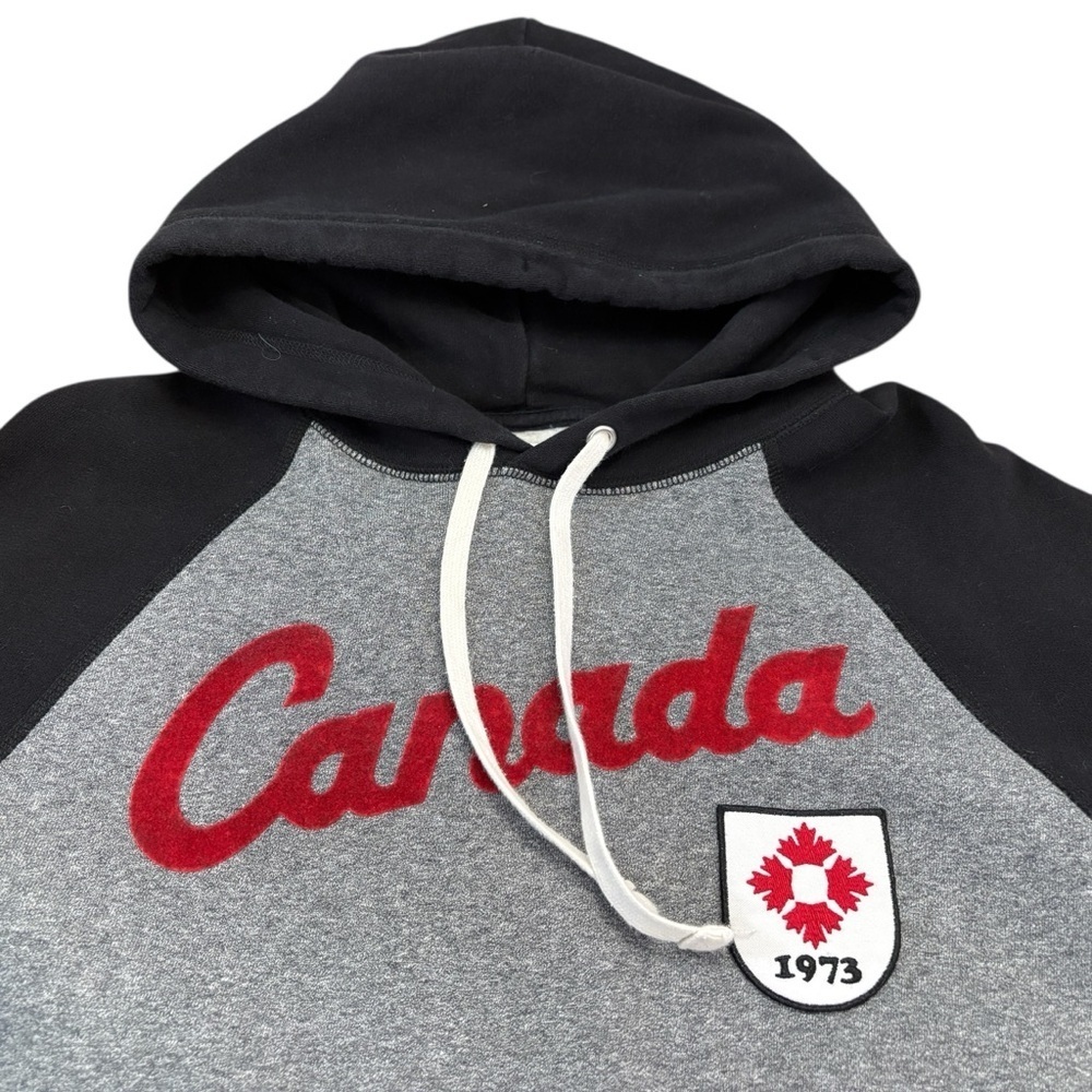 Roots Canada Men's Hoodie Black Gray Olympics Made in Canada Sz. S - Picture 3 of 8